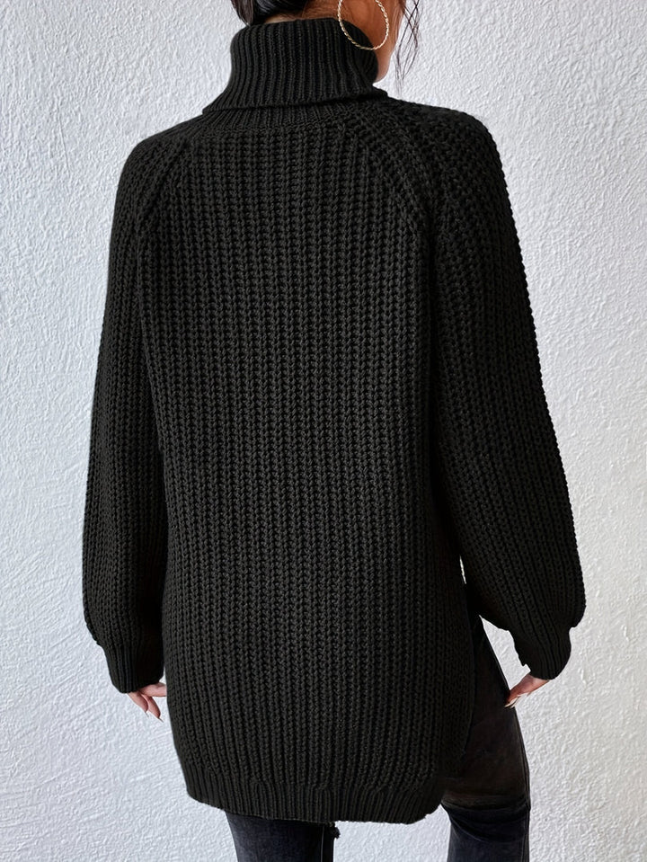Felina - Jersey De Cuello Alto De Punto Y Manga Larga