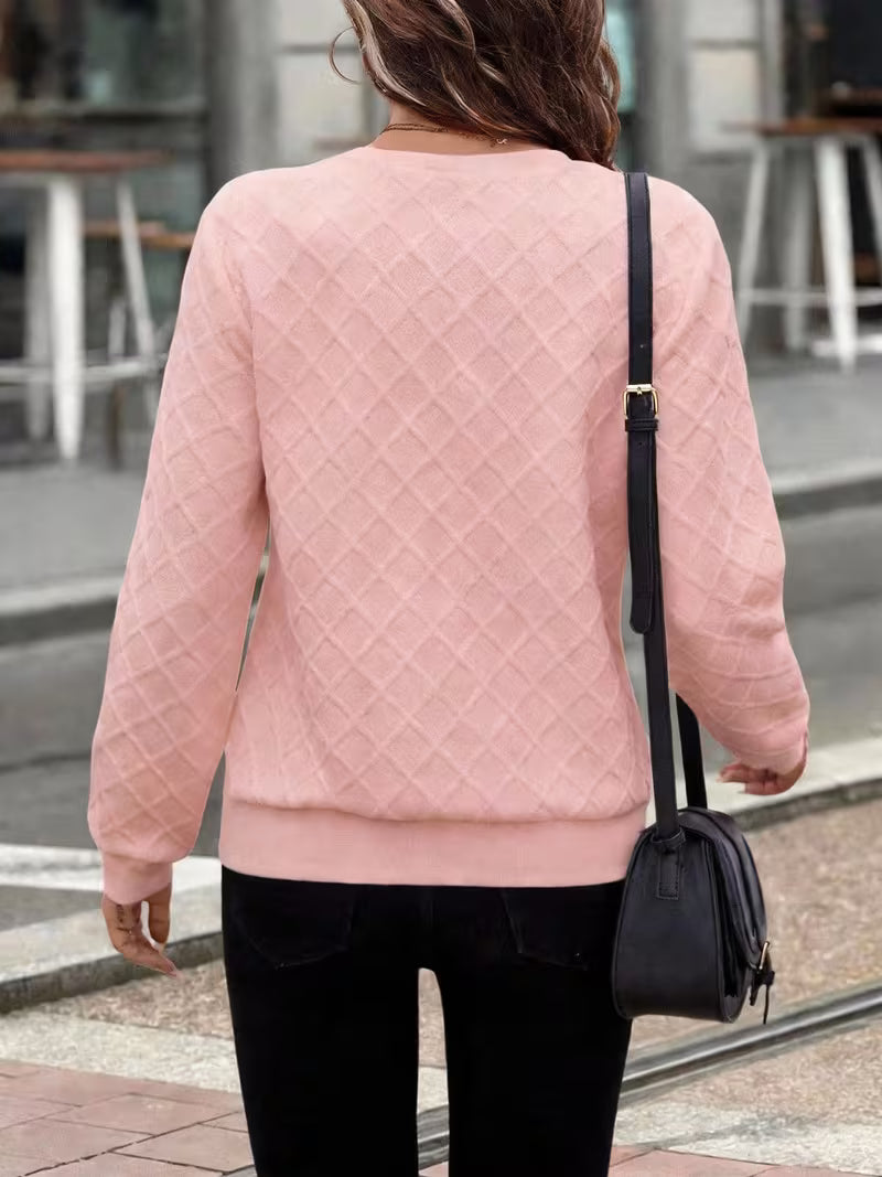 Juliet - Sudadera de Manga Larga Con Cuello de Cremallera y Textura