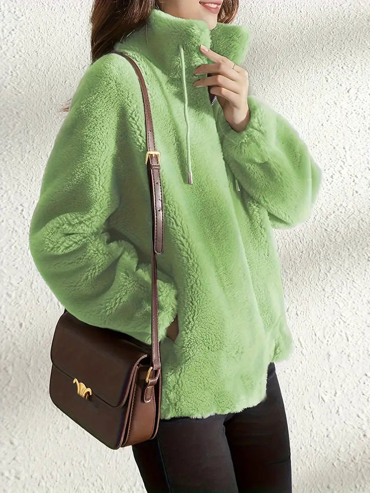 Maliza - Elegante Chaqueta De Lana Peluda
