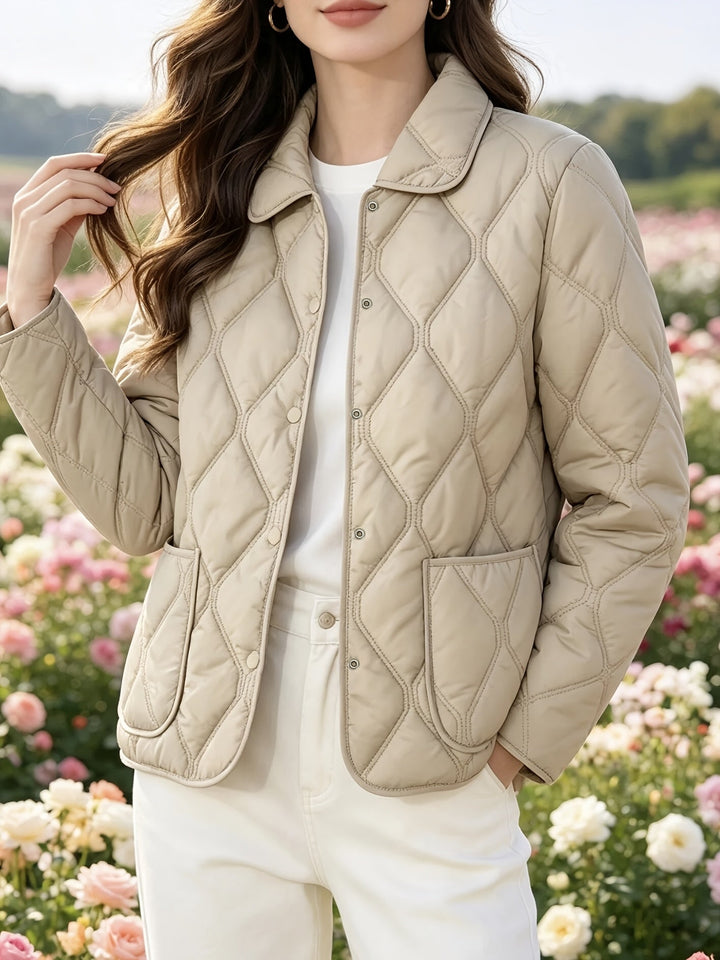 Laurelle - Chaqueta Acolchada De Corte Holgado, Elegante Y Chic