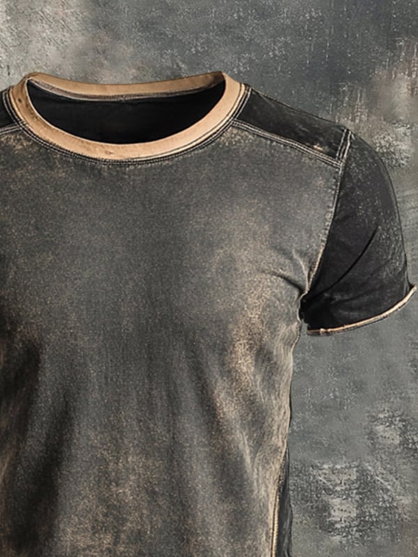 Camiseta Henley con diseño Retro Rn Bloques De Color Para Hombre