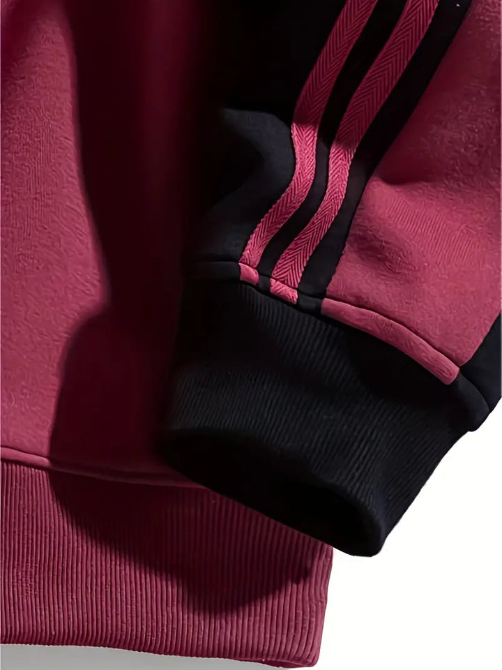 Maddox - Sudadera Con Mangas a Rayas y Cuello Redondo