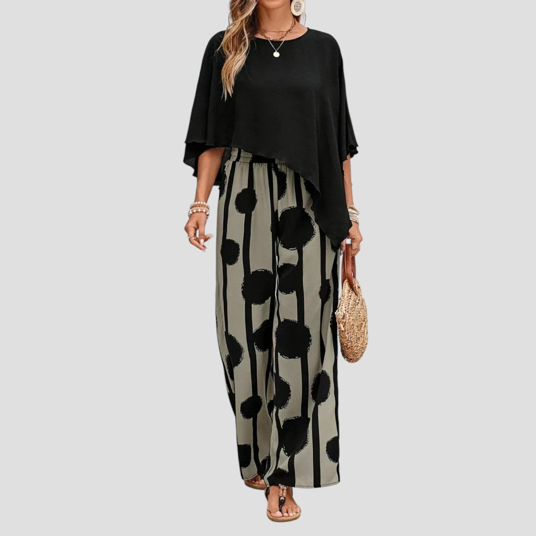 Paolina - Elegante Conjunto de Dos Piezas Estampado