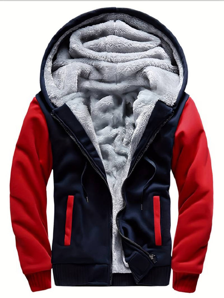 Oziel - Chaqueta Cálida De Forro Polar Con Capucha y Cremallera
