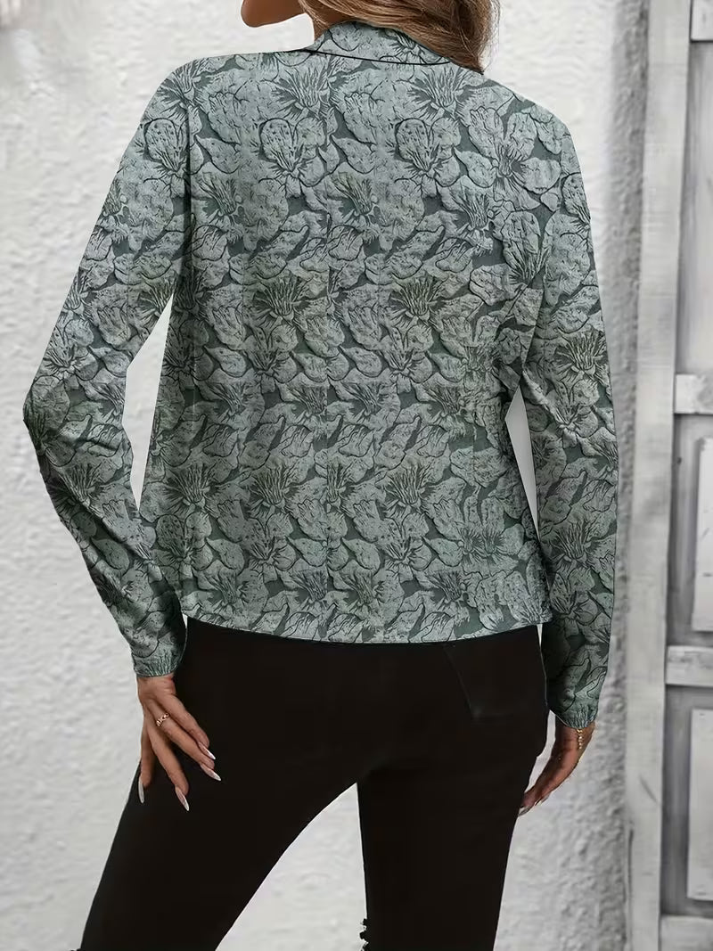Tifany - Blazer de Manga Larga Con Estampado Floral