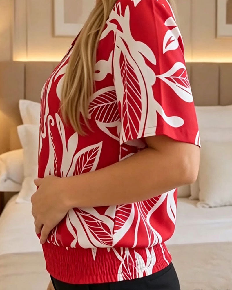 Isheba - Blusa Elegante De Manga Corta