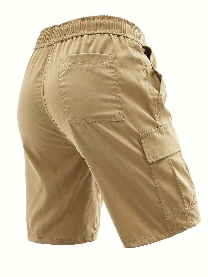 Lewand - Pantalones Cortos Cargo Elegantes y Holgados Con Bolsillo Lateral
