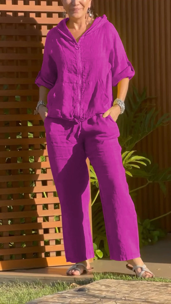 Pietra - Traje De Dos Piezas Con Capucha Y Cremallera