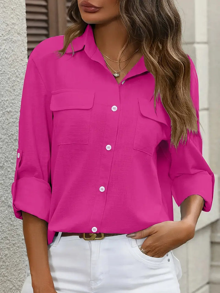 Athena - Camisa De Algodón Con Bolsillos Delanteros