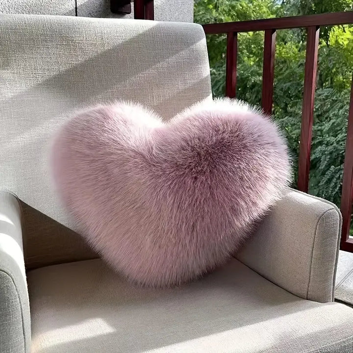 HeartNest - Bonita Almohada de Peluche con Forma de Corazón