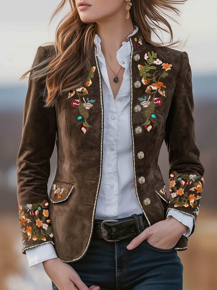 Anisaa - Chaqueta Elegante Con Cuello Alto