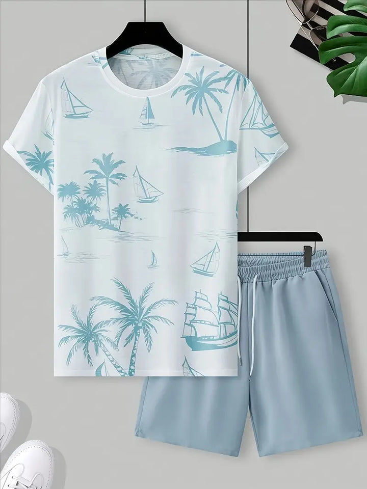 Barea - Elegante Verano Dos Piezas Impreso Set