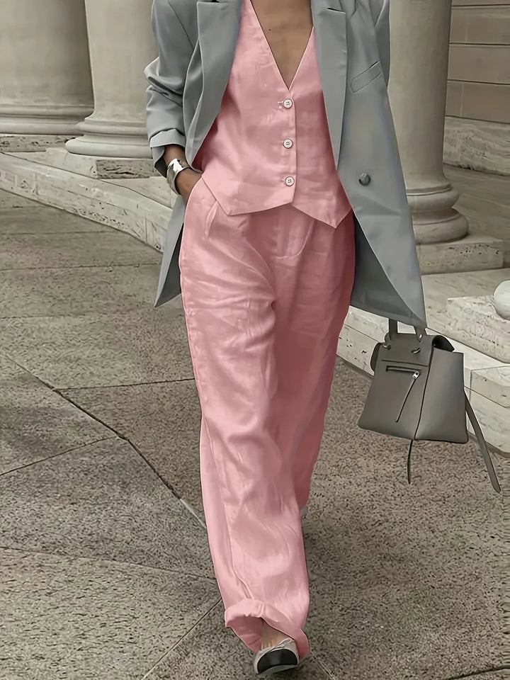 Jorja - Elegante Conjunto De Dos Pezas Sin Mangas