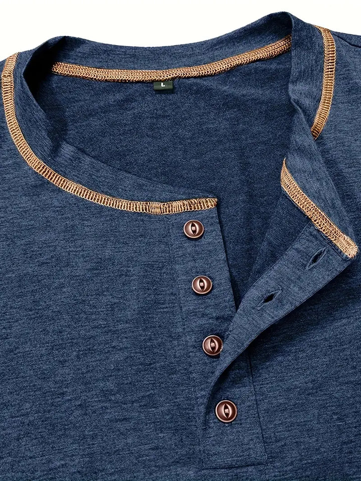 Orazio - Manga Corta Camiseta Con  Botón