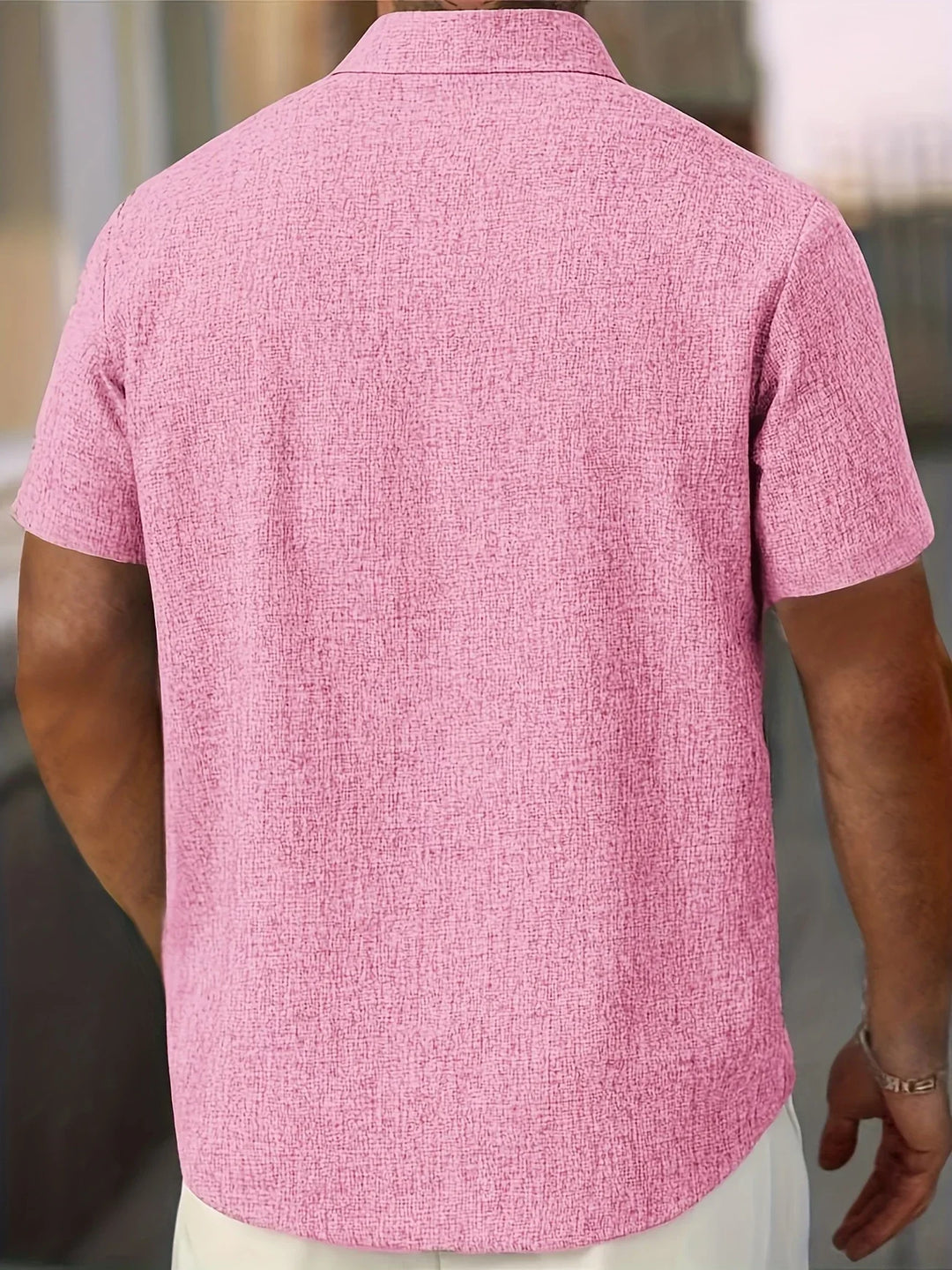 Dwight - Camisa De Manga Corta Ligera De Mezcla De Lino