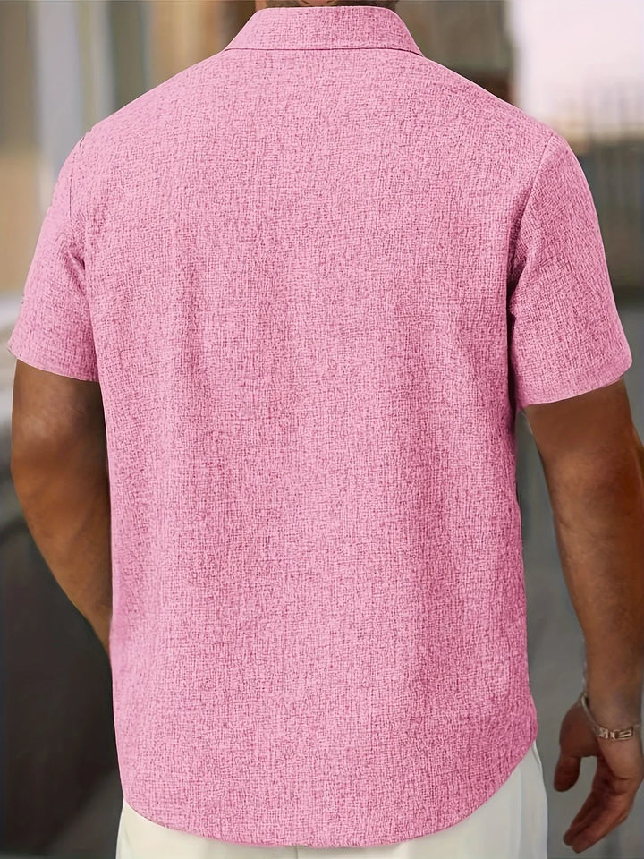 Dwight - Camisa De Manga Corta Ligera De Mezcla De Lino