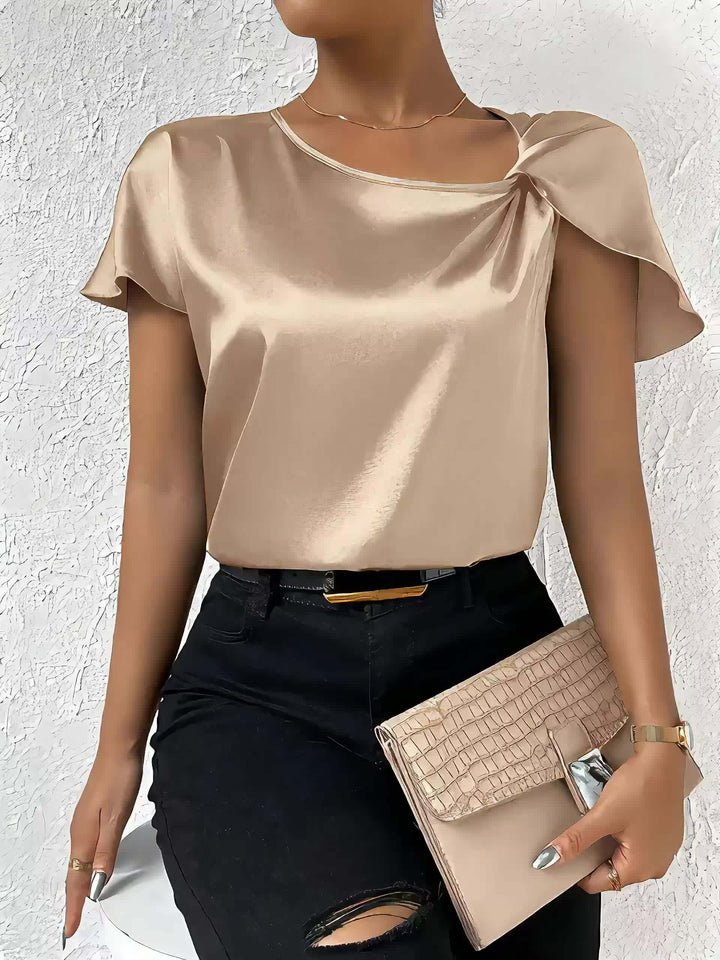 Loretta - Top Moderno Con Detalle único En Los Hombros