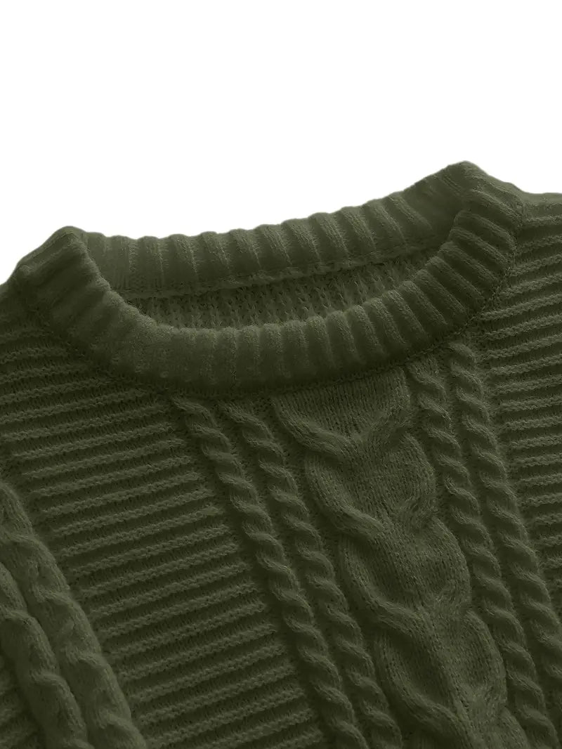 Jilson - Jersey Texturizado De Cuello Redondo y Manga Larga