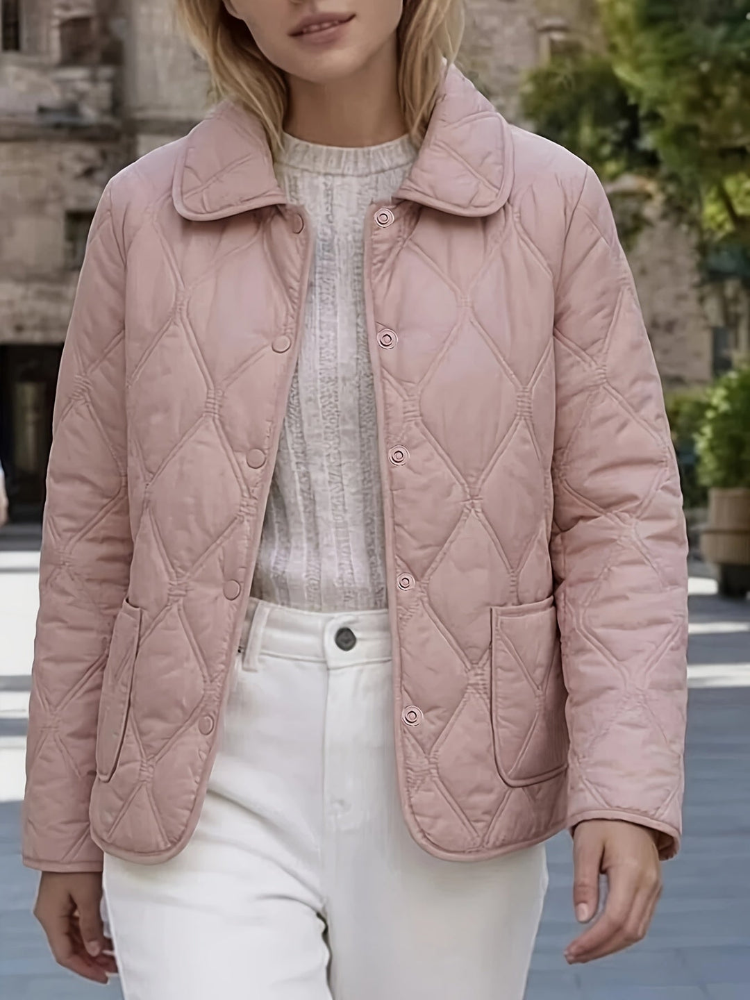 Laurelle - Chaqueta Acolchada De Corte Holgado, Elegante Y Chic