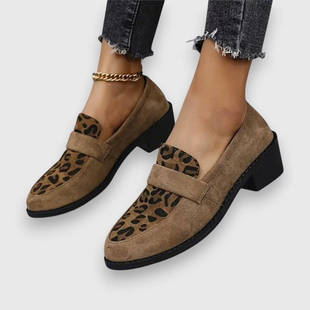 Lucyna - Mocasines Elegantes Con Estampado De Leopardo