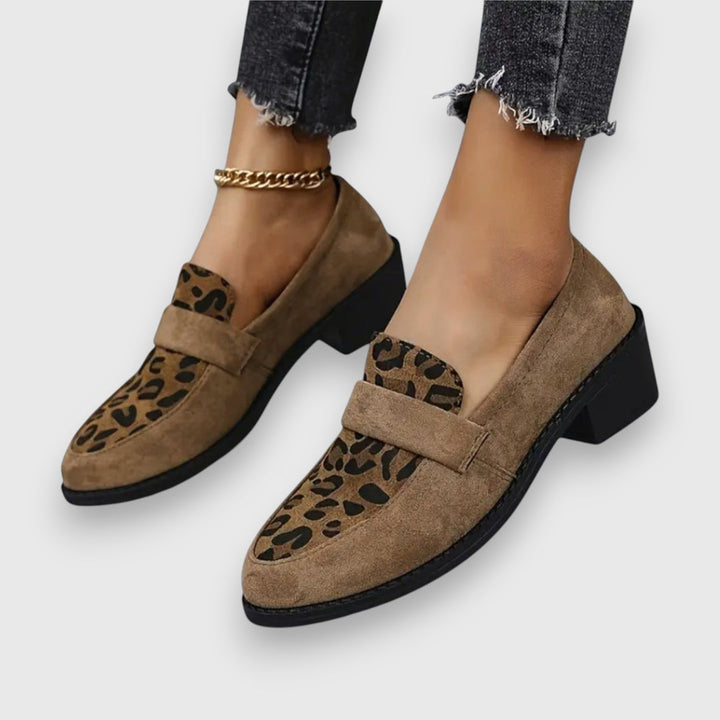 Lucyna - Mocasines Elegantes Con Estampado De Leopardo