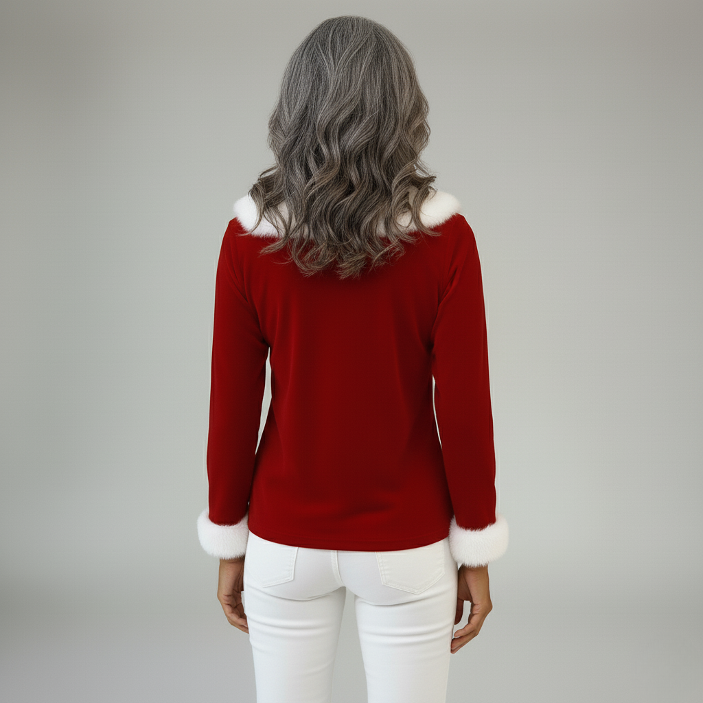 Uliana - Blusa Navideña con Cuello en V