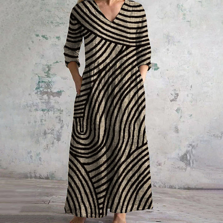 Ayla - Vestido Vintage a Rayas