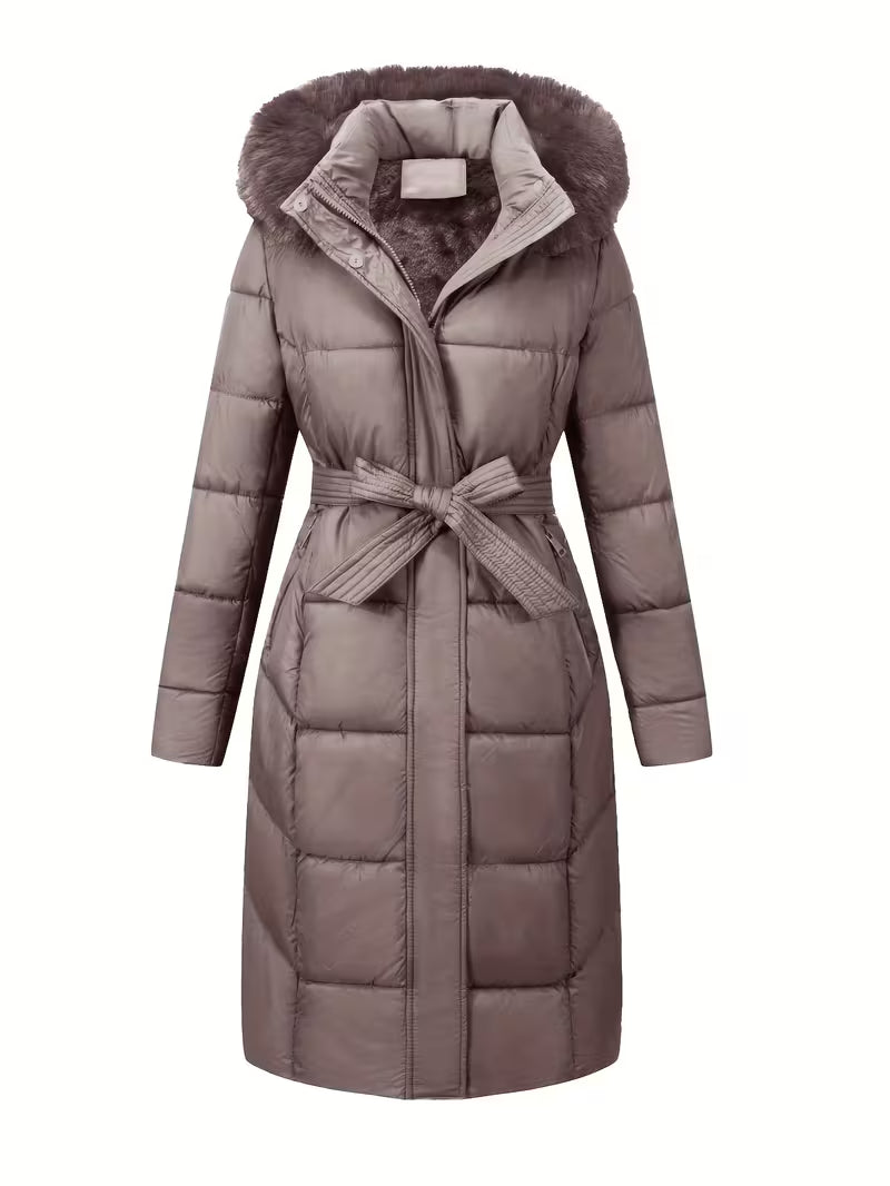 Inza - Chaqueta Acolchada Con Capucha Y Cinturón