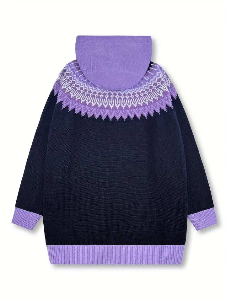 Gulnur - Elegante Jersey De Invierno De Manga Larga Con Capucha