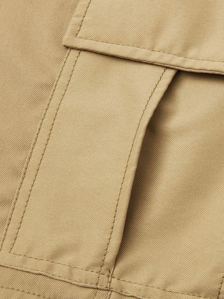 Lewand - Pantalones Cortos Cargo Elegantes y Holgados Con Bolsillo Lateral