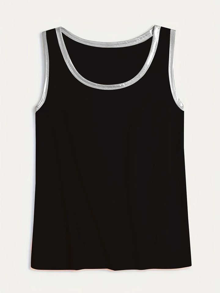 Ayuso - Sin Mangas Camiseta Sin Mangas Con Cuello Redondo