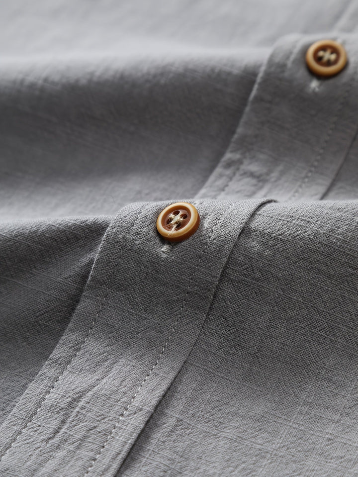 Tejada - Camisa Informal De Algodón Con Bolsillo