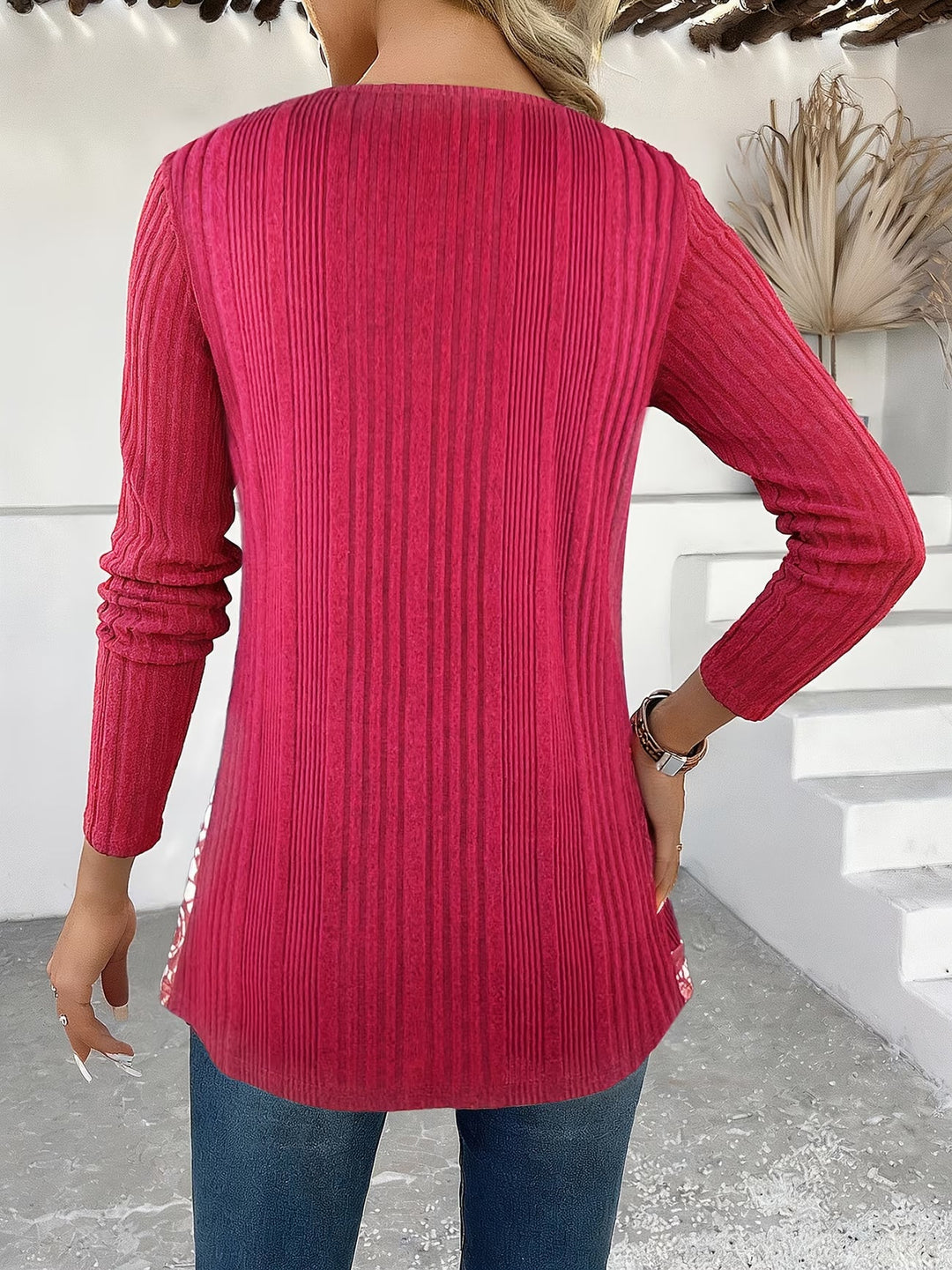 Lizeth - Camiseta De Manga Larga Y Cuello Redondo