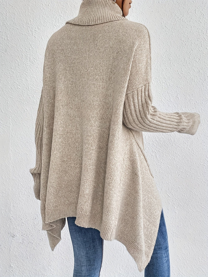Tahlia - Jersey Informal De Manga Larga y Cuello Alto