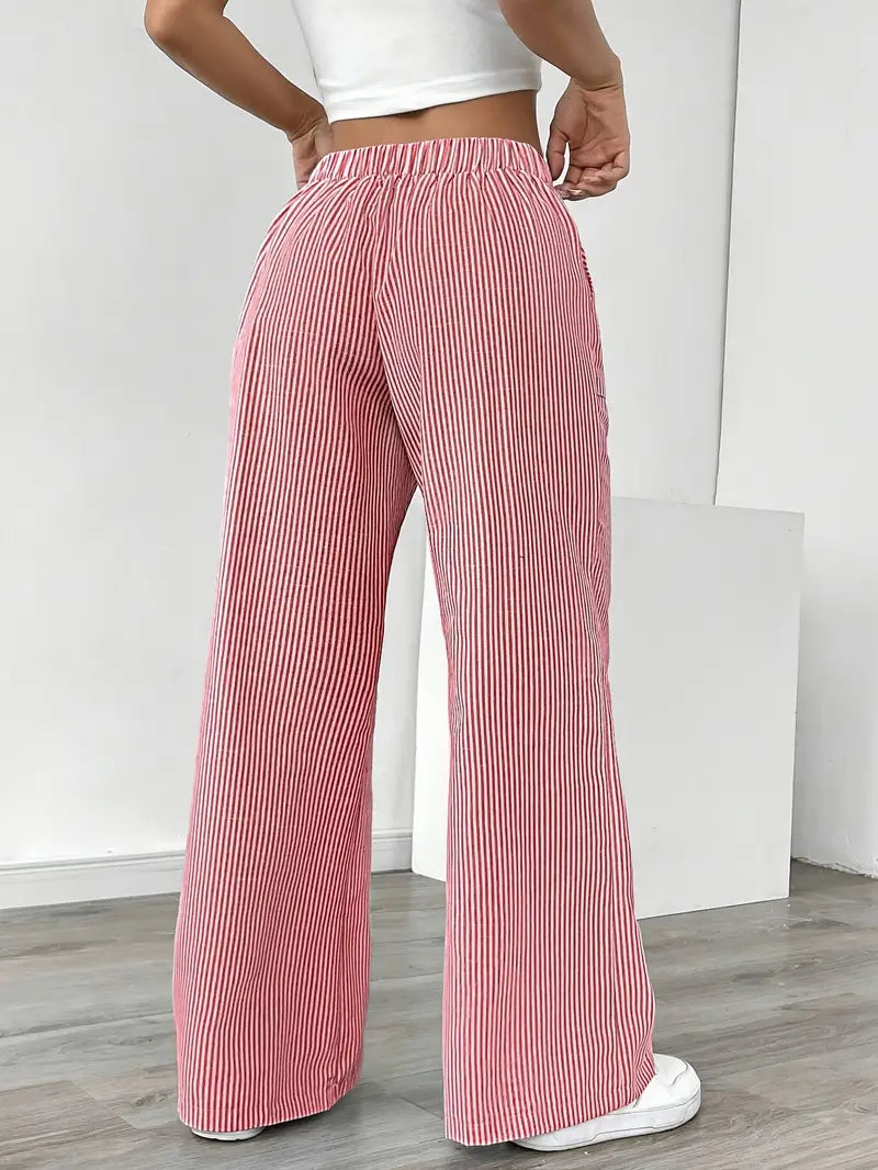 Alina - Pantalón Elegante A Rayas Con Bolsillos