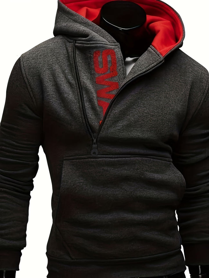 Erik - Sudadera Con Capucha De Manga Larga Y Corte Entallado