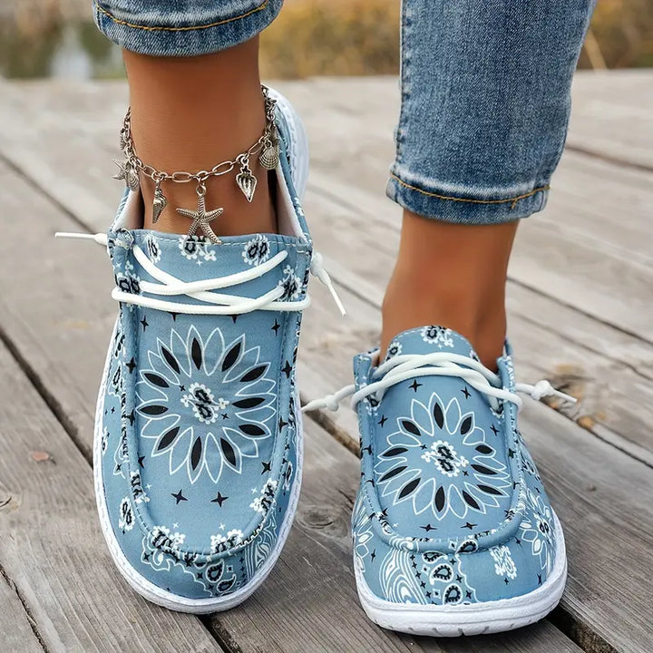 Isavella - Informal Verano Zapatos Con Estampado Floral