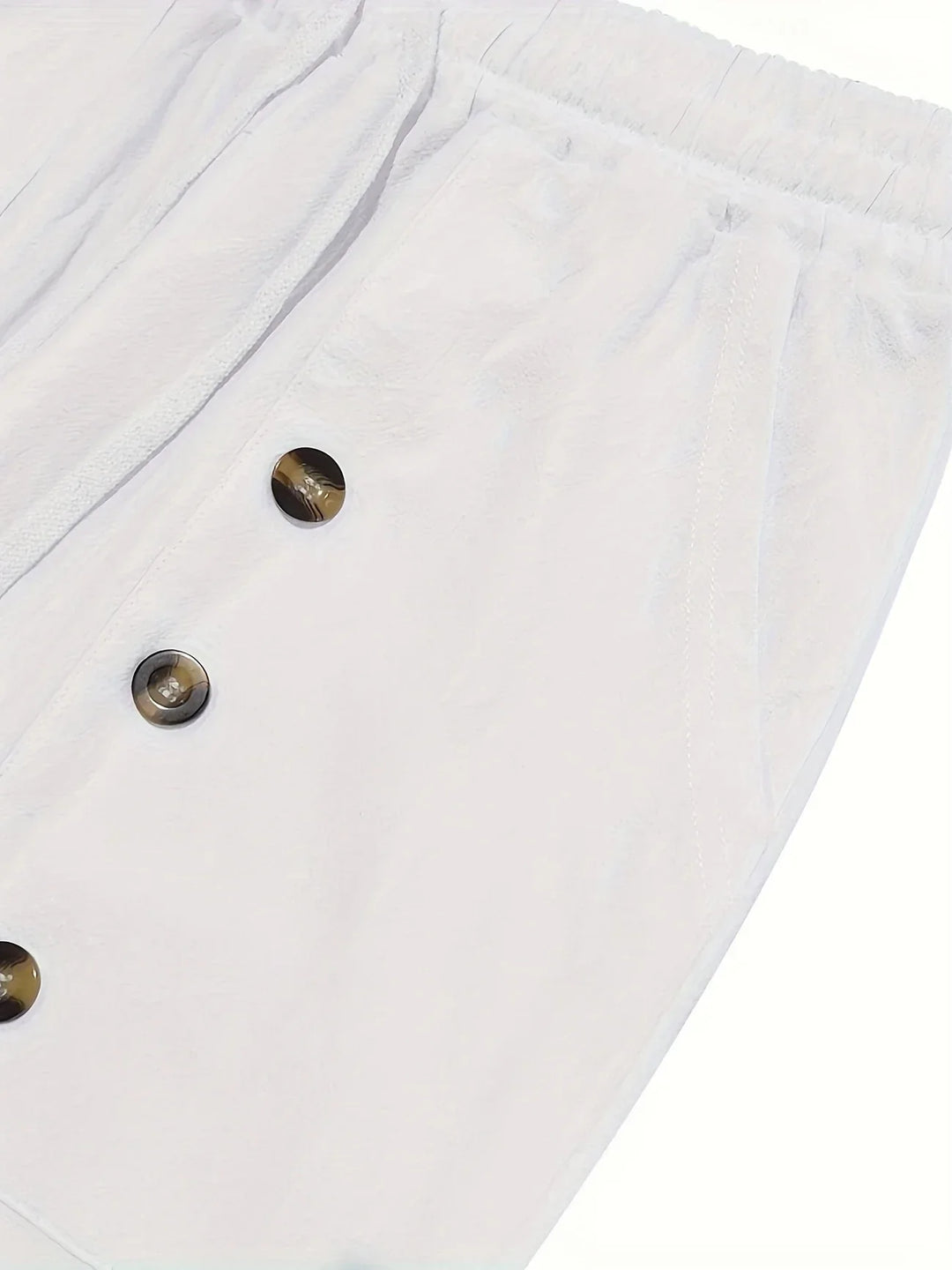 Beslan - Pantalones Elegantes De Pierna Recta Con Botones Dorados