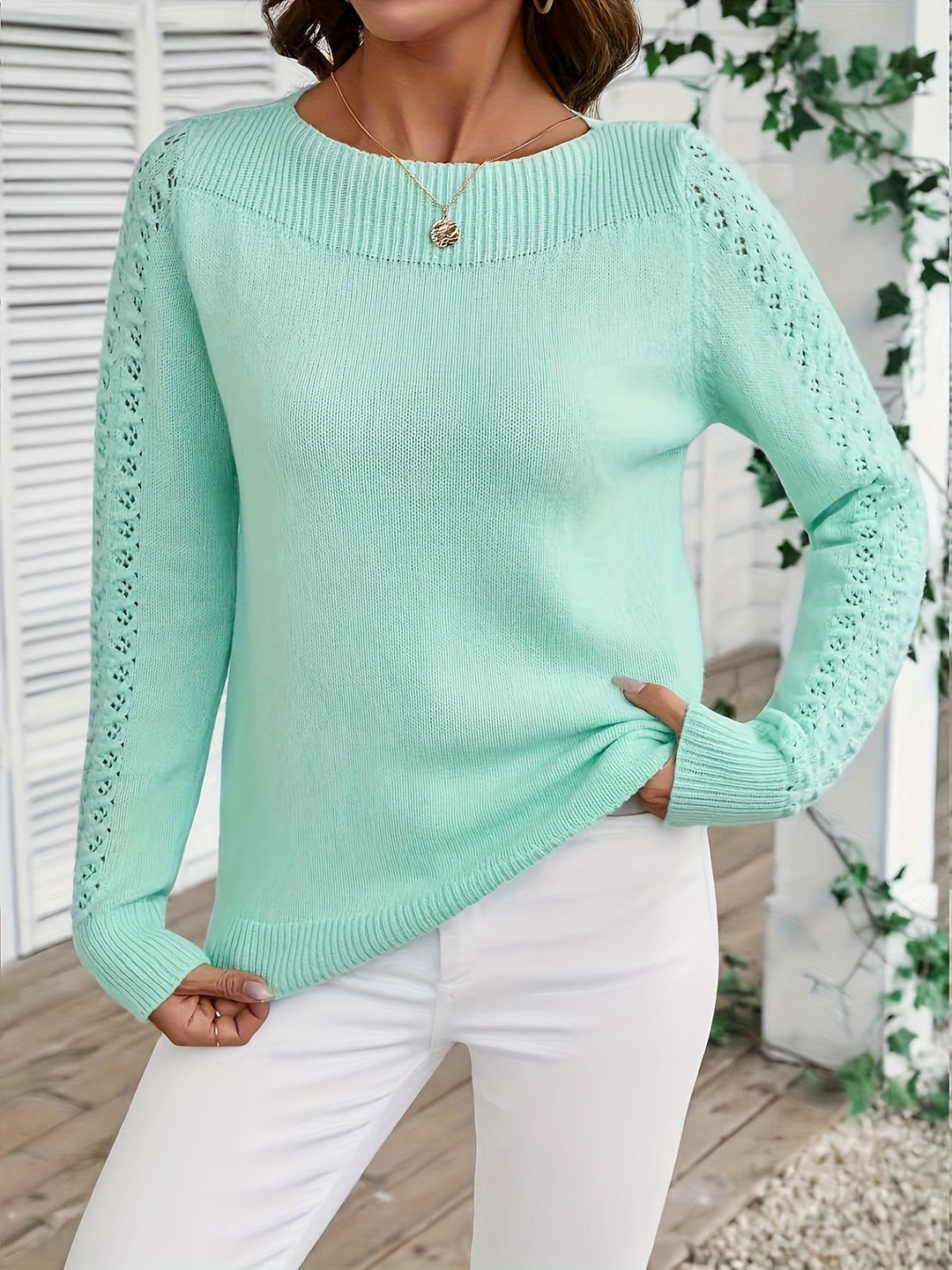 Pauliina - Jersey Informal De Manga Larga Con Aberturas