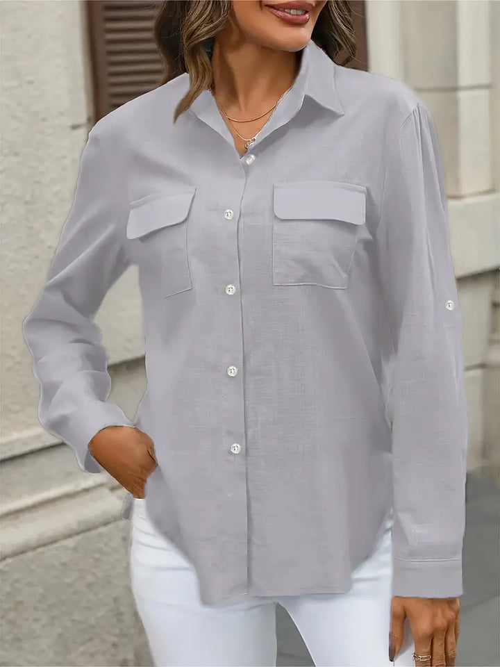 Athena - Camisa De Algodón Con Bolsillos Delanteros
