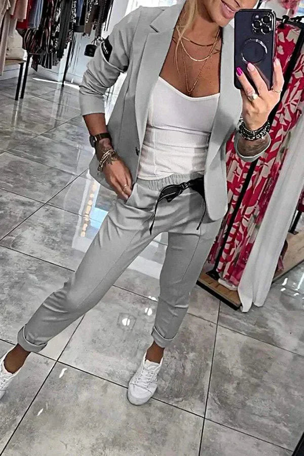 Kseniya - Elegante Conjunto De Blazer Y Pantalón
