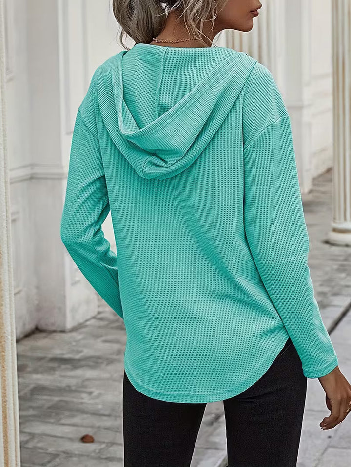 Heydi - Sudadera Con Capucha Manga Larga y Bajo Curvo