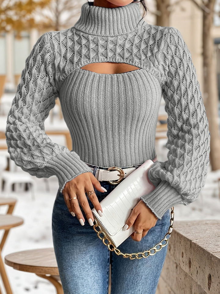 Bibiane - Jersey De Punto De Cuello Alto Con Aberturas De Estilo Informal