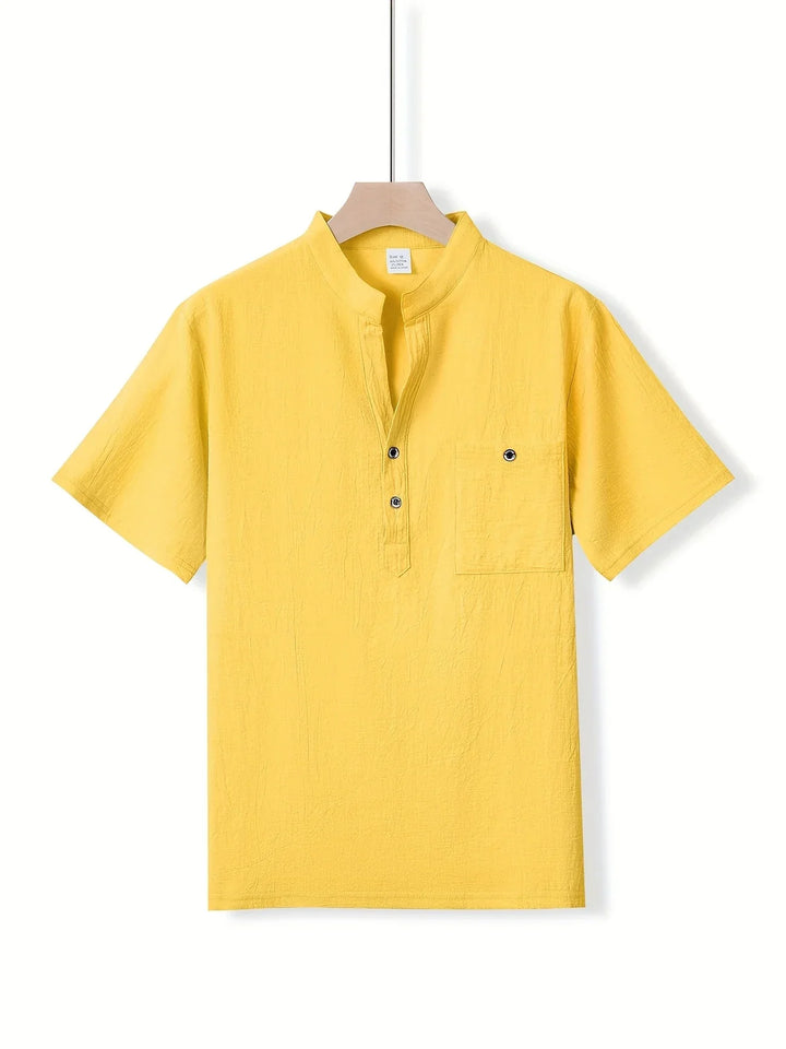 Markos - Camisa Informal De Manga Corta Con Botones