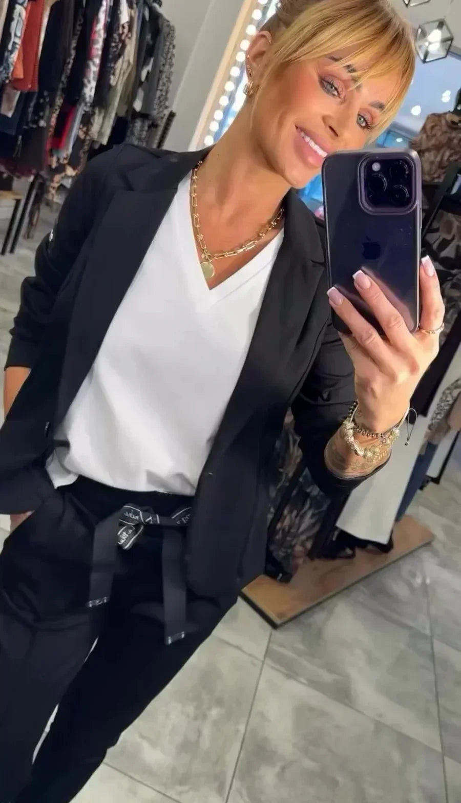 Jocelyne - Elegante Conjunto De Blázer Pantalones