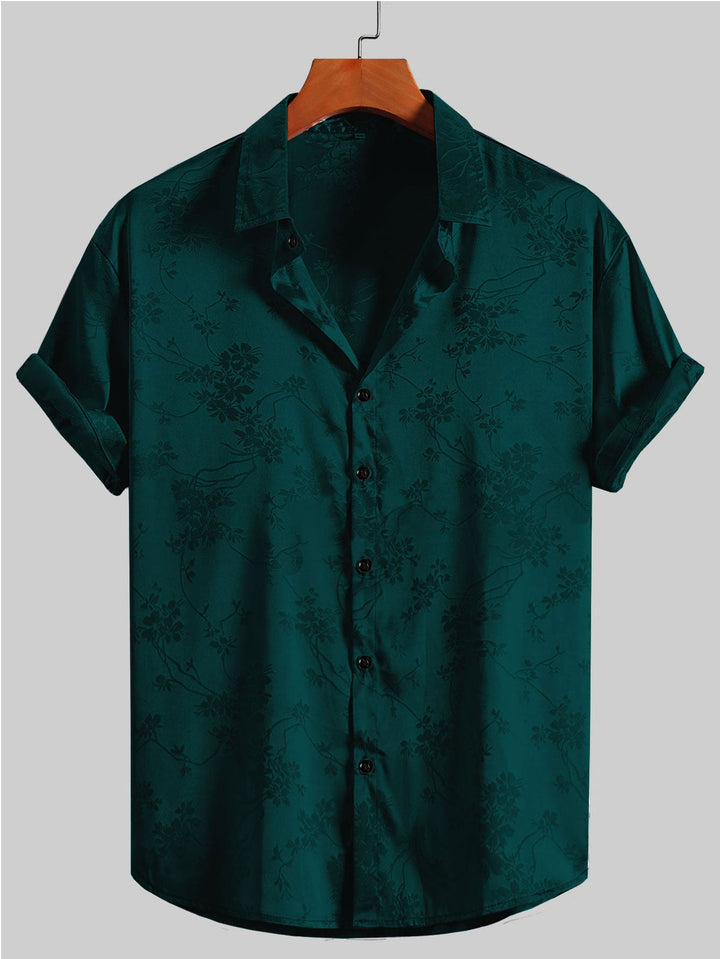 Bogdan - Elegante Manga Corta Impreso Camisa