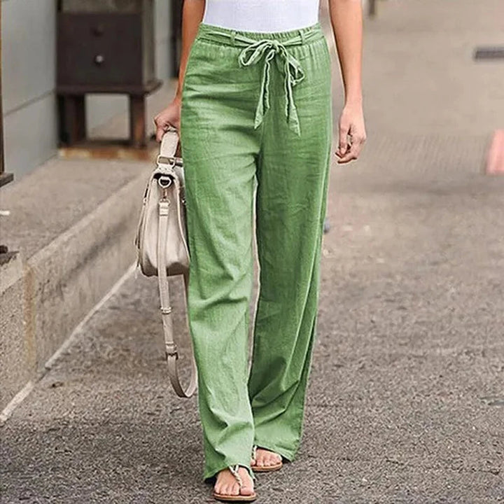 Ilnara - Pantalón de Lino Elástico