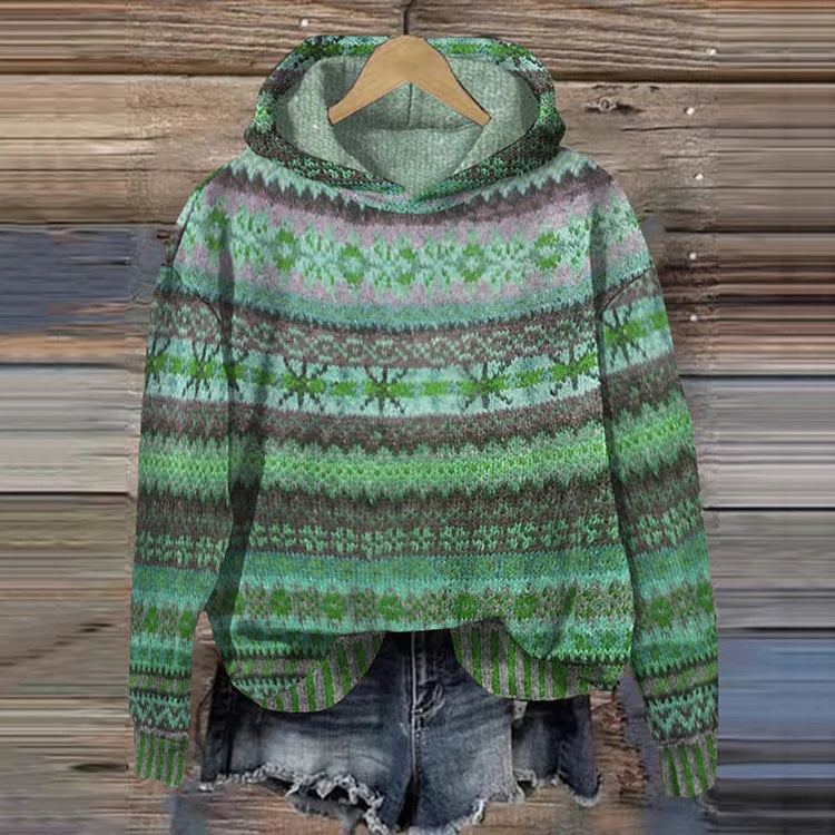 Annika - Sudadera con Capucha Etnica Retro