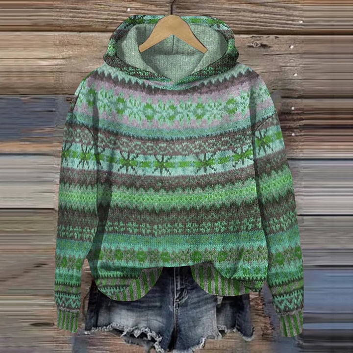 Annika - Sudadera con Capucha Etnica Retro