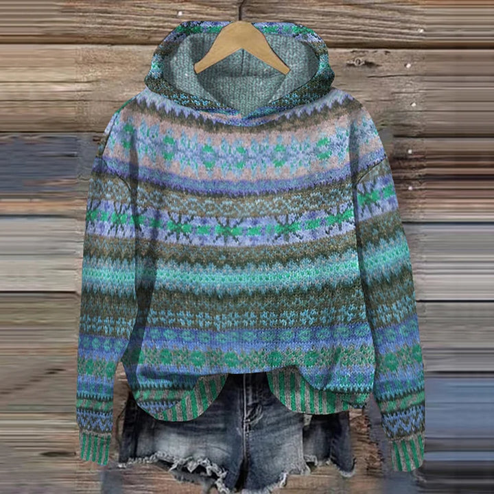 Annika - Sudadera con Capucha Etnica Retro